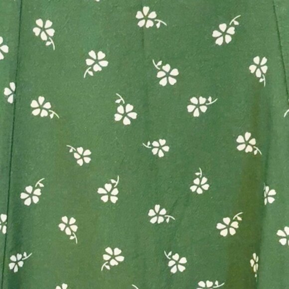 Like New Marine Layer Bonnie Mini Skirt in Green Modern Ditsy, Size 2 - Picture 4 of 5